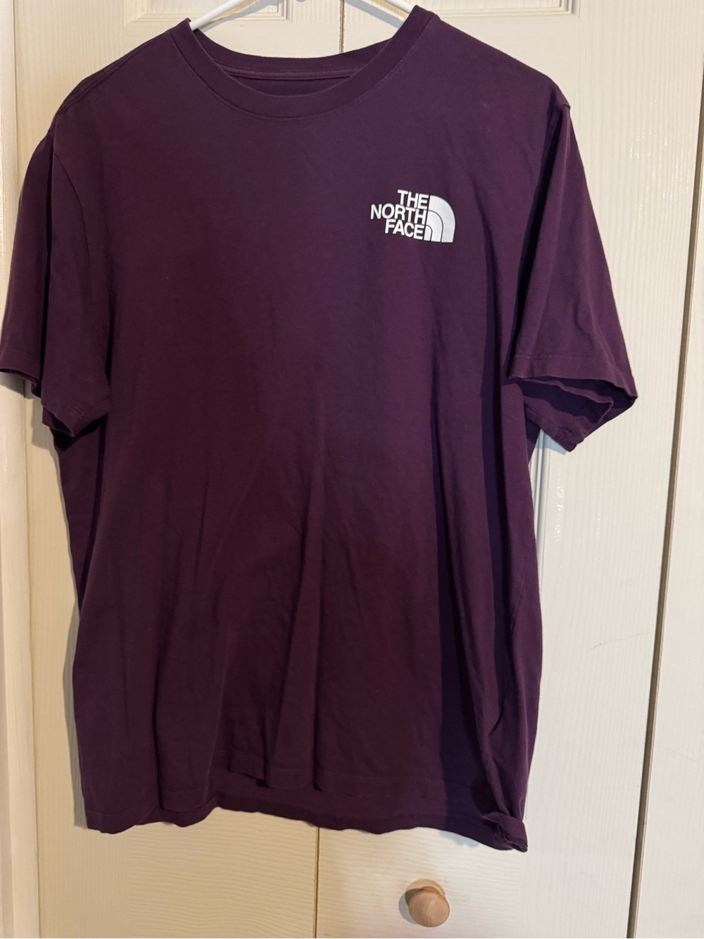 The North Face Plum Short Sleeve Tee with White Logo